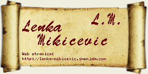 Lenka Mikićević vizit kartica